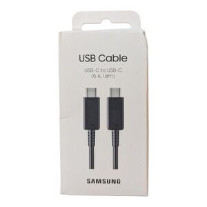 W8-O‎ Original Samsung USB-C to USB-C Cable 1.8m 5.9ft 5A Type C - EP-DX510